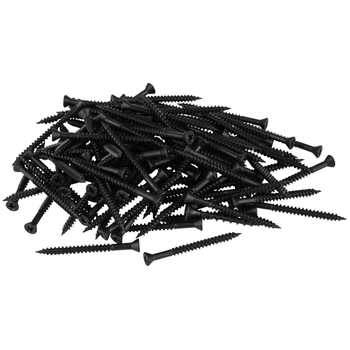 6 x 15/8" Trim Head Wood Screws Black 100 Pcs.